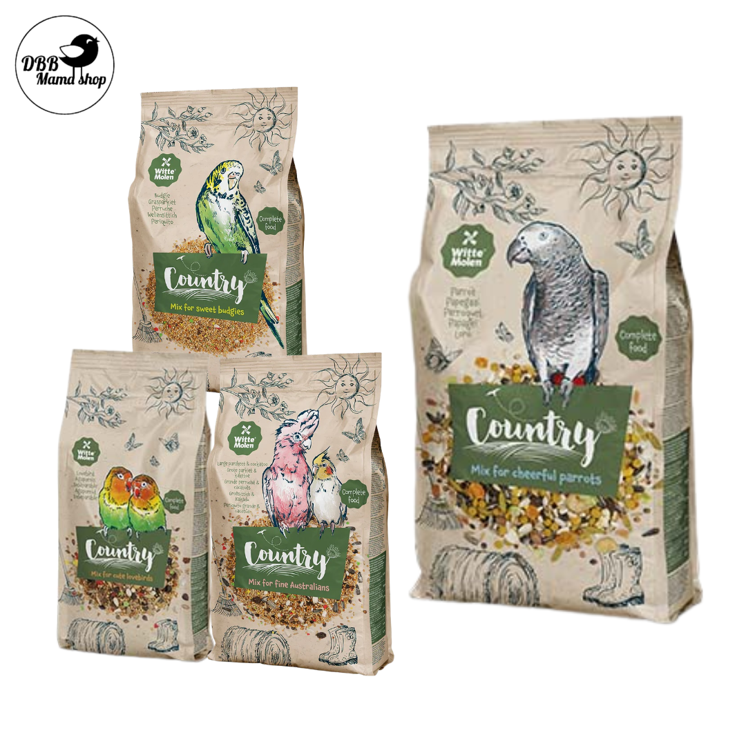 Witte Molen Country Budgies / Lovebirds/ Large Parakeets / Parrot 550g/ 600g/ 2kg / 2.5kg Bird Food