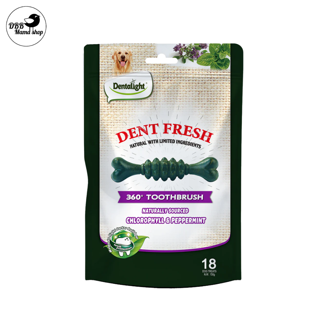 DENTALIGHT - Dent Fresh 360° Toothbrush Dog Chew Series 18 pcs