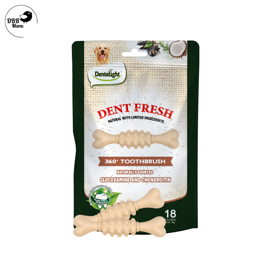DENTALIGHT - Dent Fresh 360° Toothbrush Dog Chew Series 18 pcs