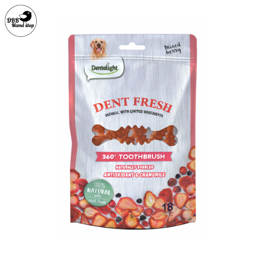 DENTALIGHT - Dent Fresh 360° Toothbrush Dog Chew Series 18 pcs