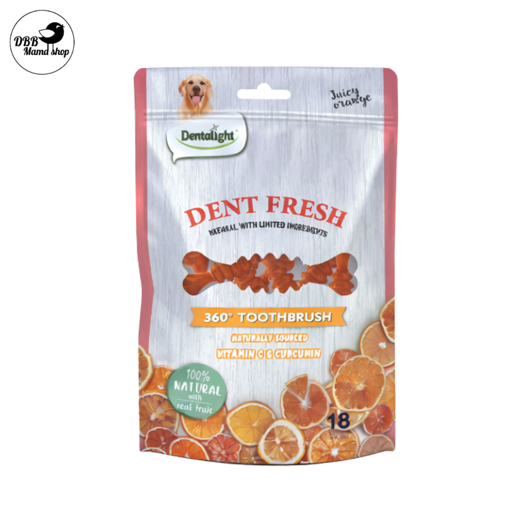DENTALIGHT - Dent Fresh 360° Toothbrush Dog Chew Series 18 pcs