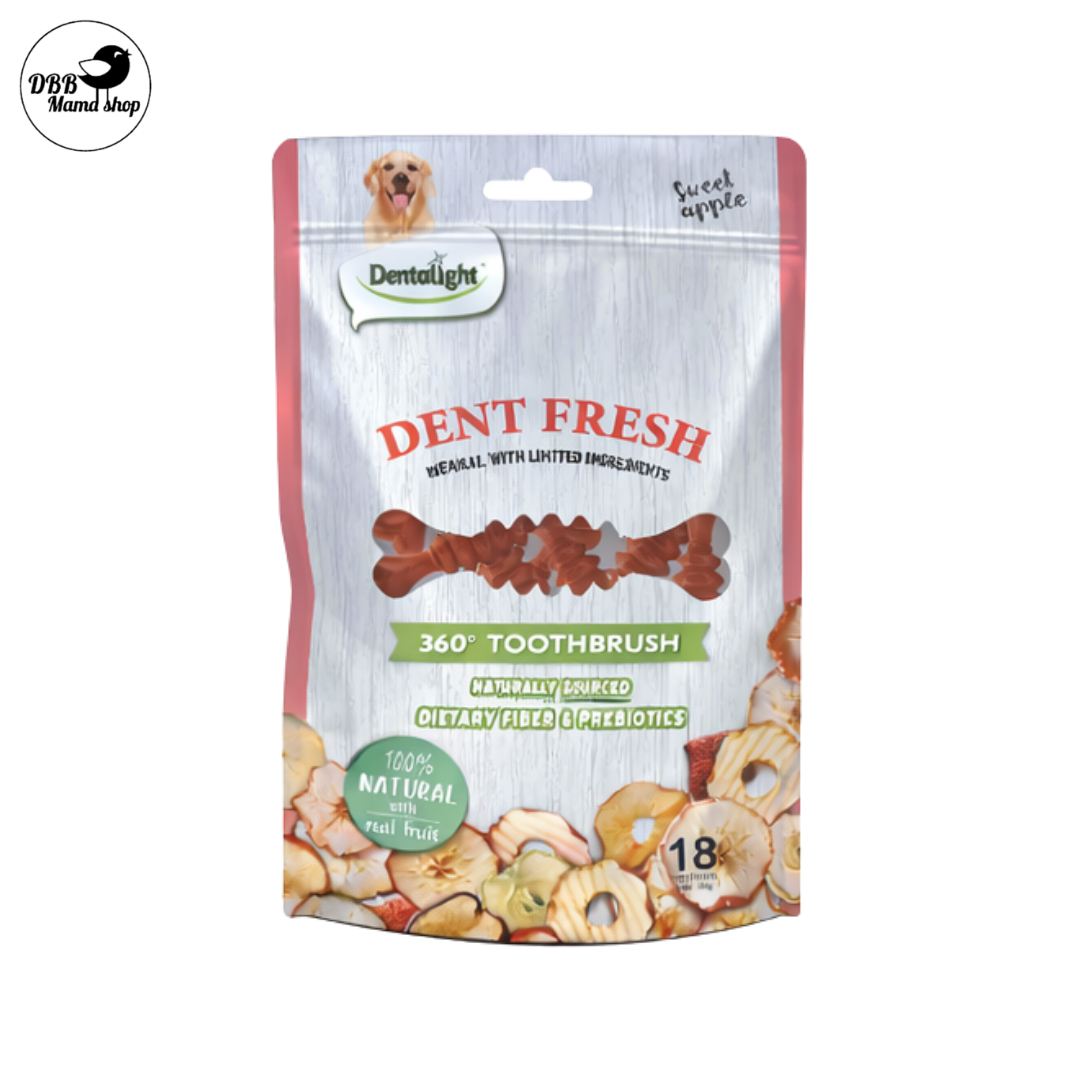 DENTALIGHT - Dent Fresh 360° Toothbrush Dog Chew Series 18 pcs