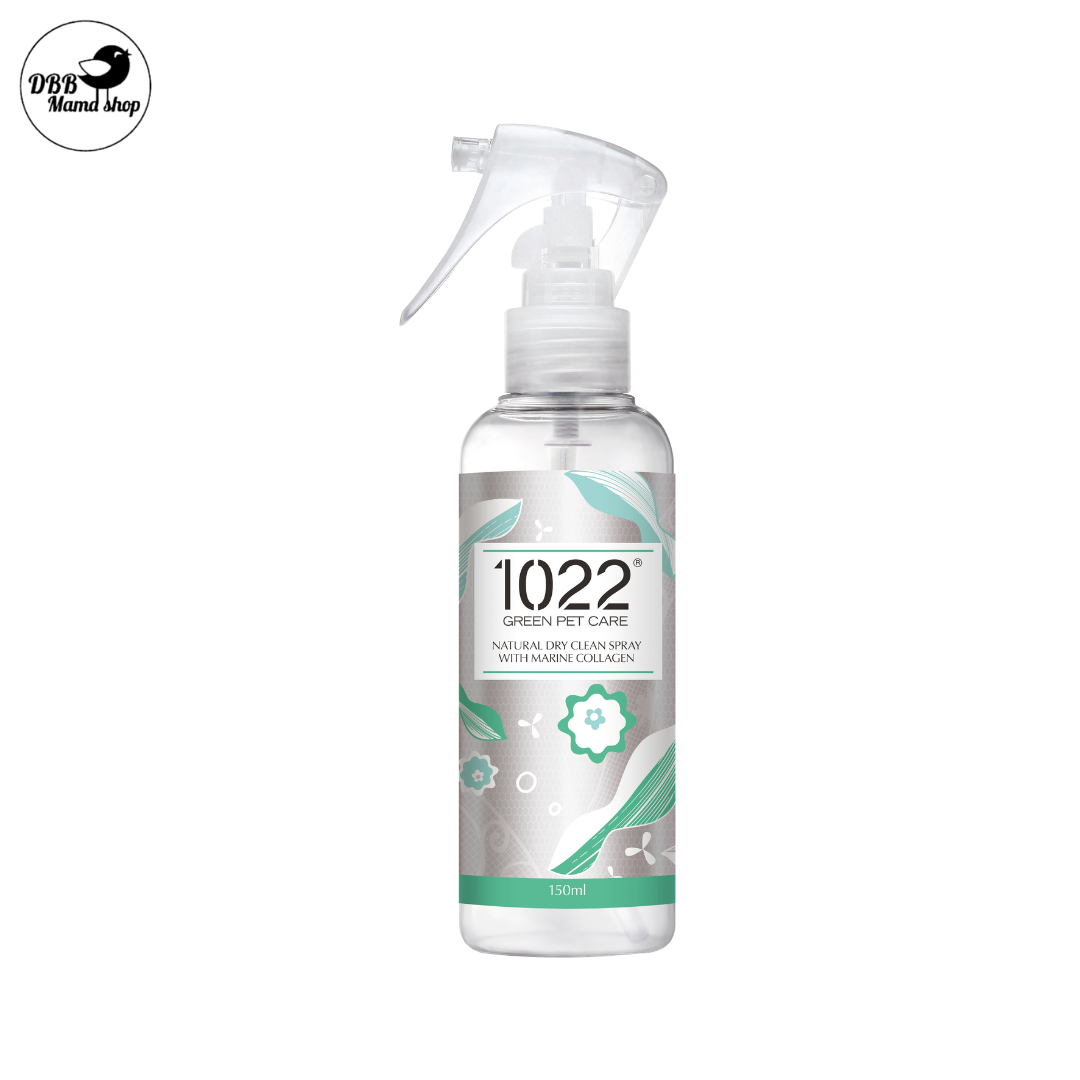 1022® Green Pet Care Natural Dry Clean Spray (Marine Collagen), 150ml For Cats & Dogs