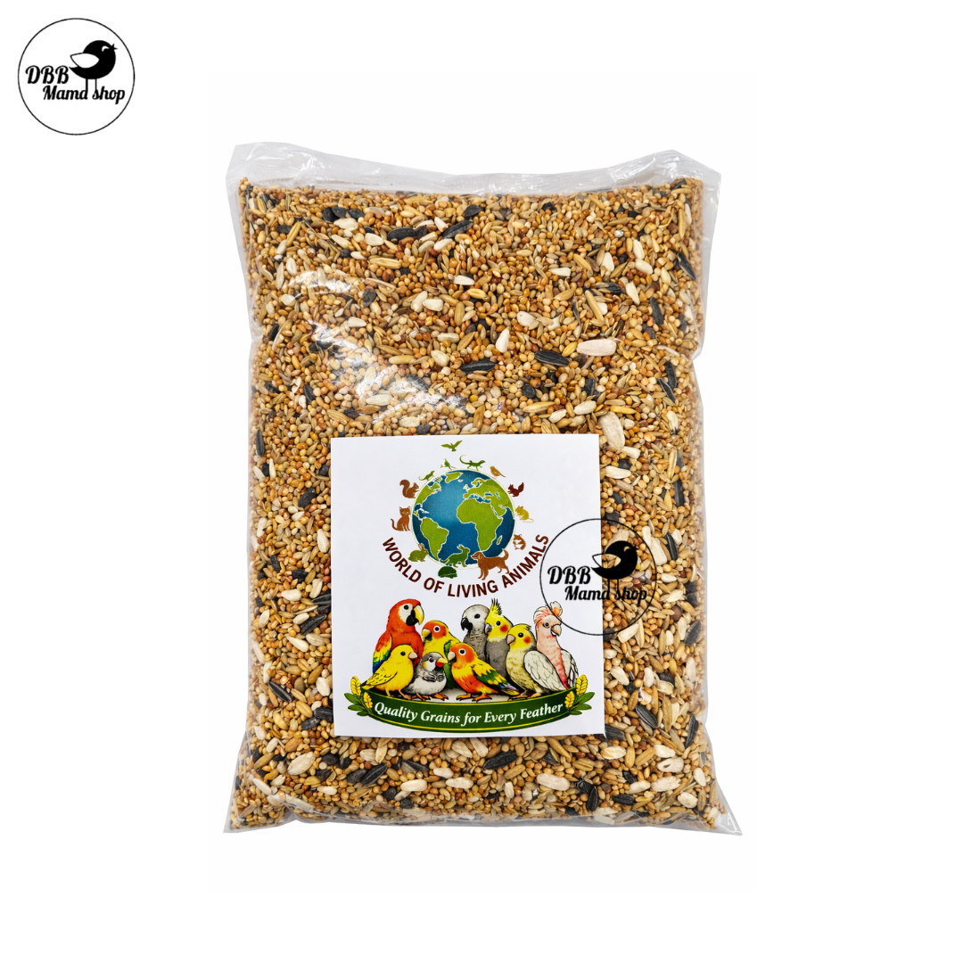 Buy 2 Free 1 [WOLA] World of Living Animals – Parakeet Mixed Bird Seeds | Quality Grains for Every Feather | 1kg