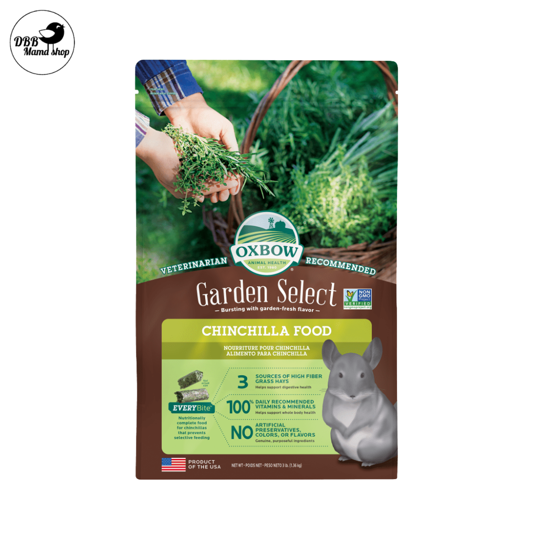 Oxbow Garden Select Chinchilla Food | Natural Garden‑Fresh Diet • High Fiber • Complete Nutrition