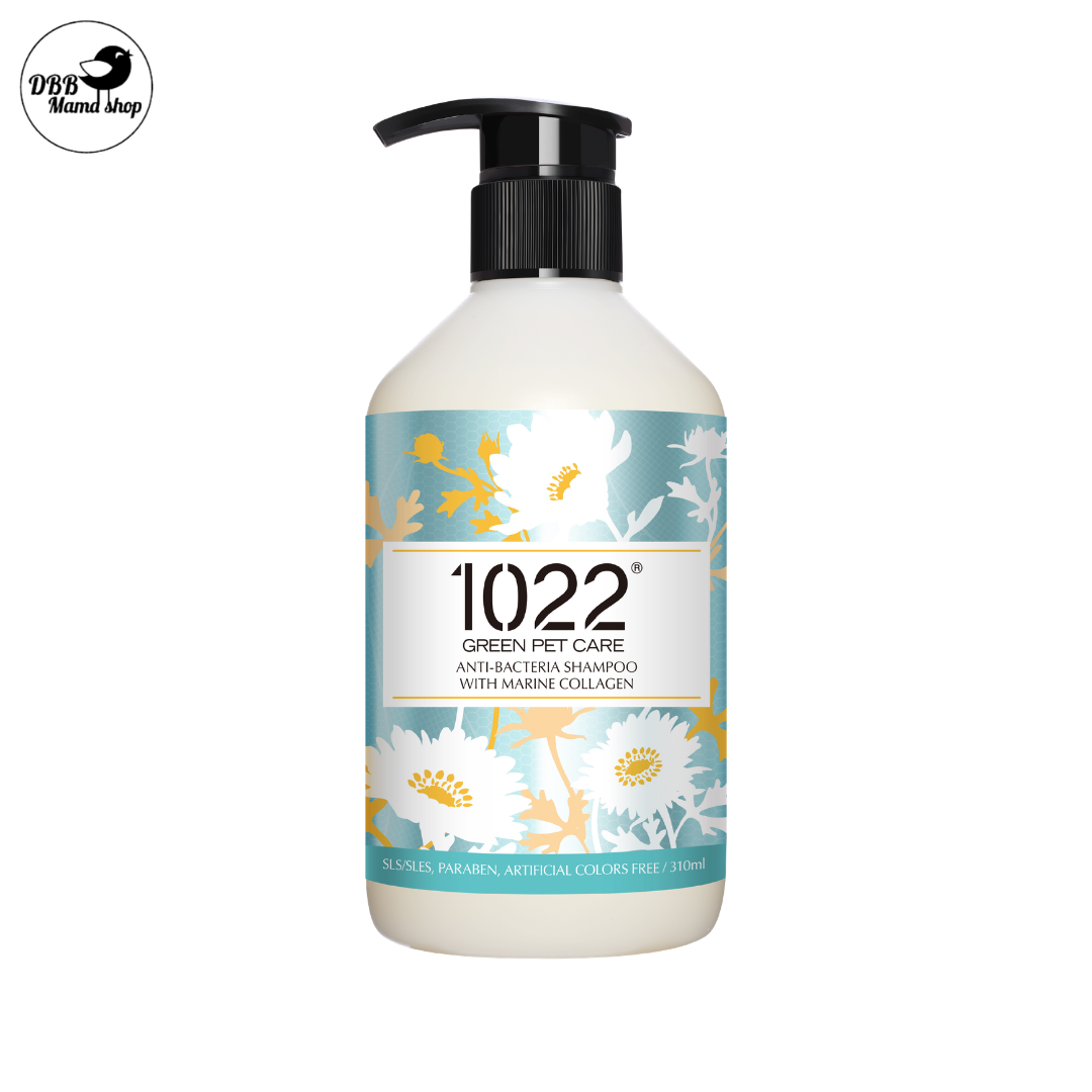 1022® Green Pet Care Marine Collagen Dog Shampoo (310ml) All Soft, Soothing, Whitening, Anti Bacteria, Volumn Up
