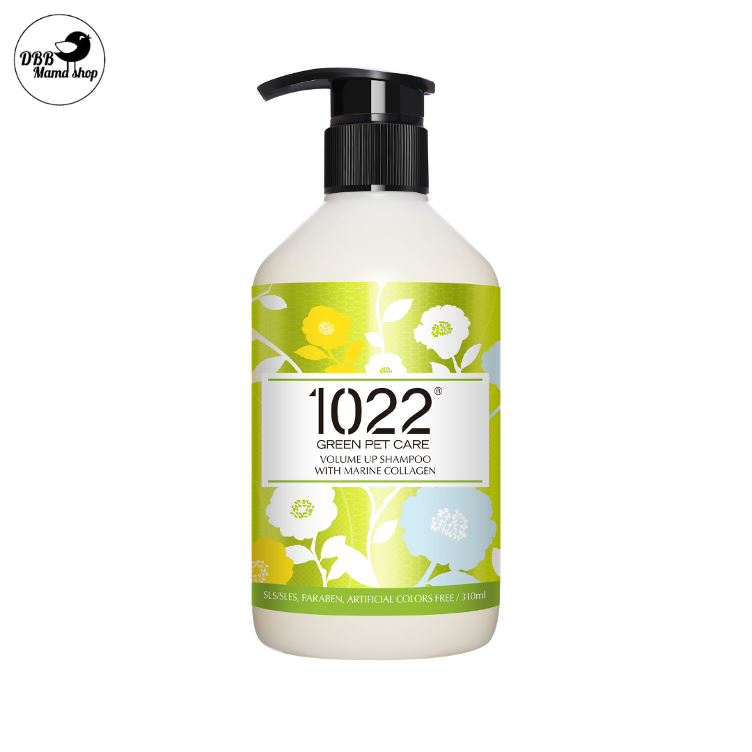 1022® Green Pet Care Marine Collagen Dog Shampoo (310ml) All Soft, Soothing, Whitening, Anti Bacteria, Volumn Up
