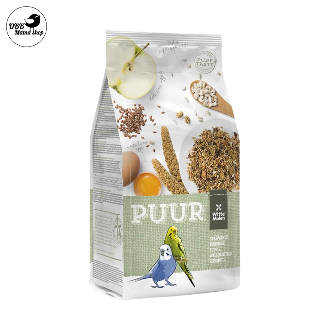 Witte Molen Puur Budgie / Lovebird / Large Parakeet - Cockatiel / Parrot Macaw Bird Food 750g / 2kg