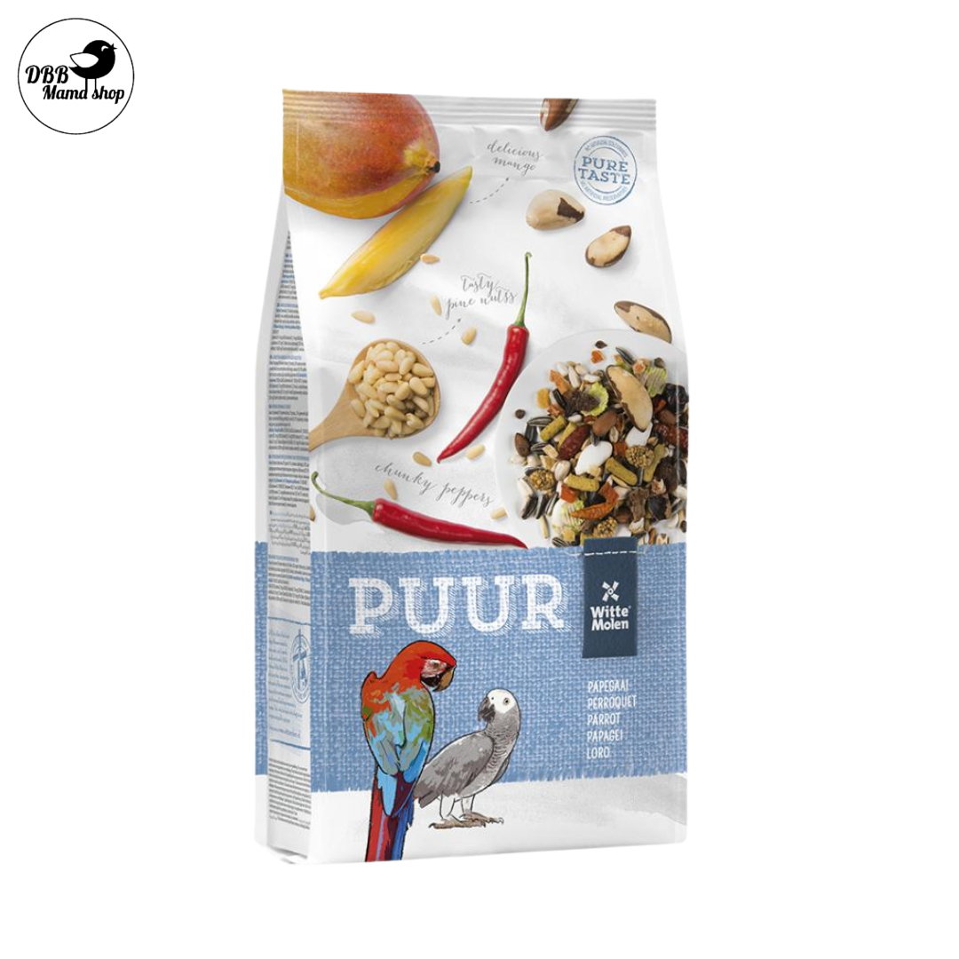 Witte Molen Puur Budgie / Lovebird / Large Parakeet - Cockatiel / Parrot Macaw Bird Food 750g / 2kg
