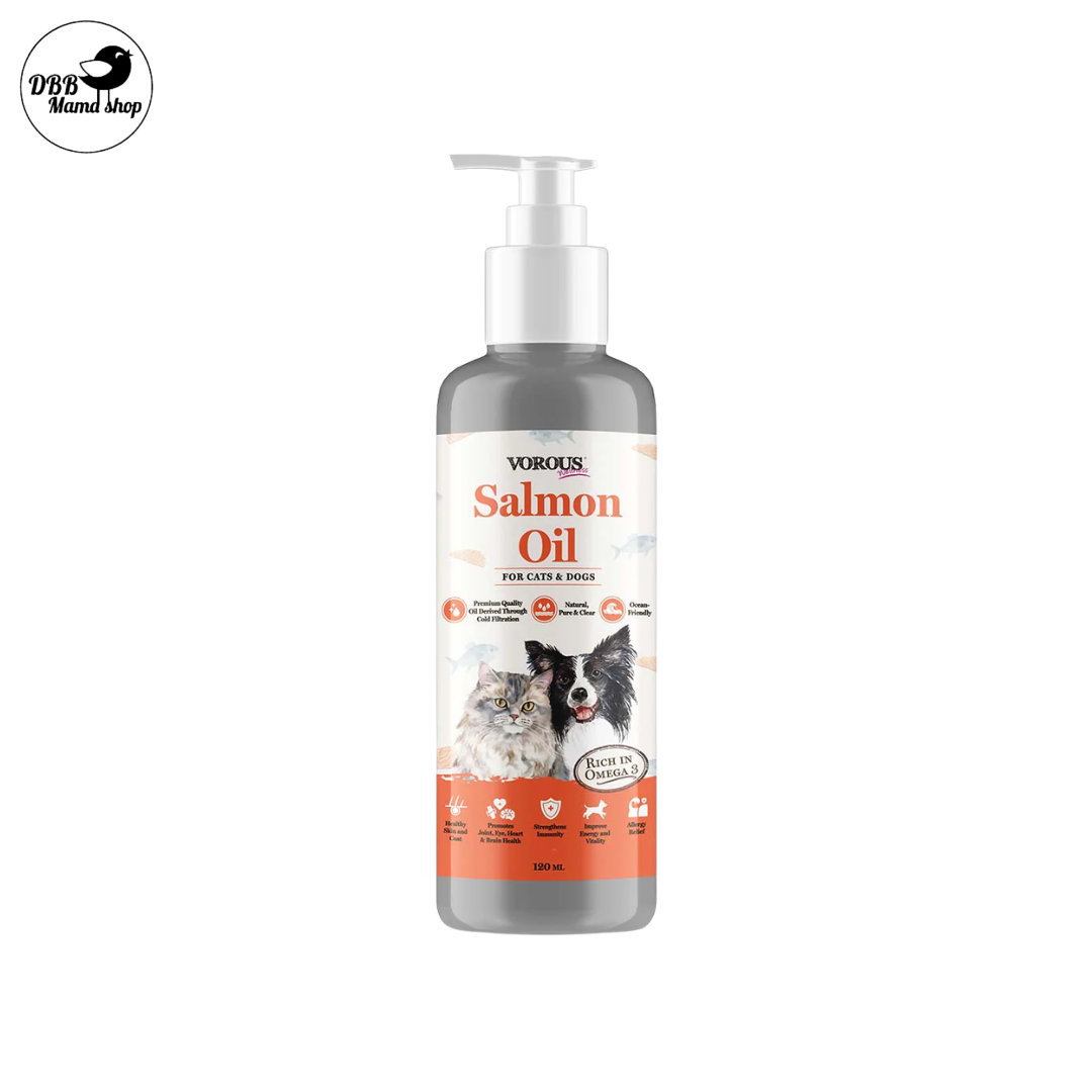Vorus Wellness Sardine Krill / Egg Yolk /Salmon Oil 120ml For Cat and Dogs Health Supplement
