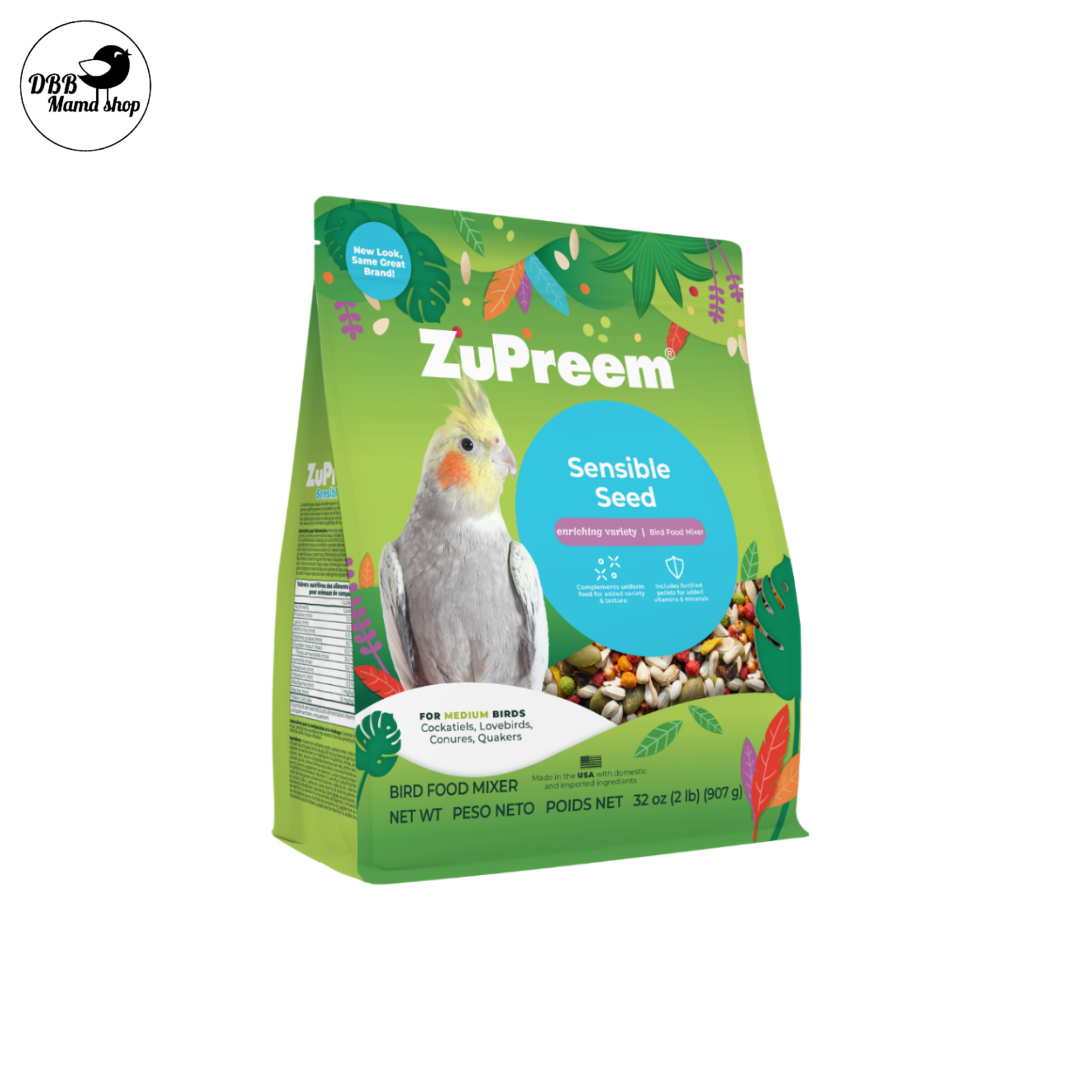Zupreem Sensible Seed Small Medium Large 2lb Budgie Cockatiel Parrot Macaw Bird Food