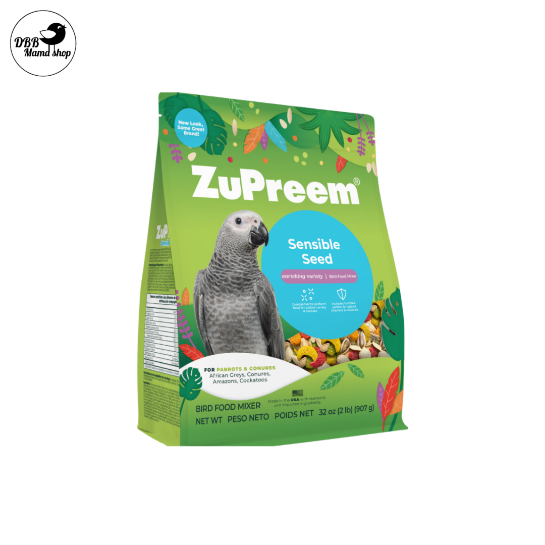 Zupreem Sensible Seed Small Medium Large 2lb Budgie Cockatiel Parrot Macaw Bird Food