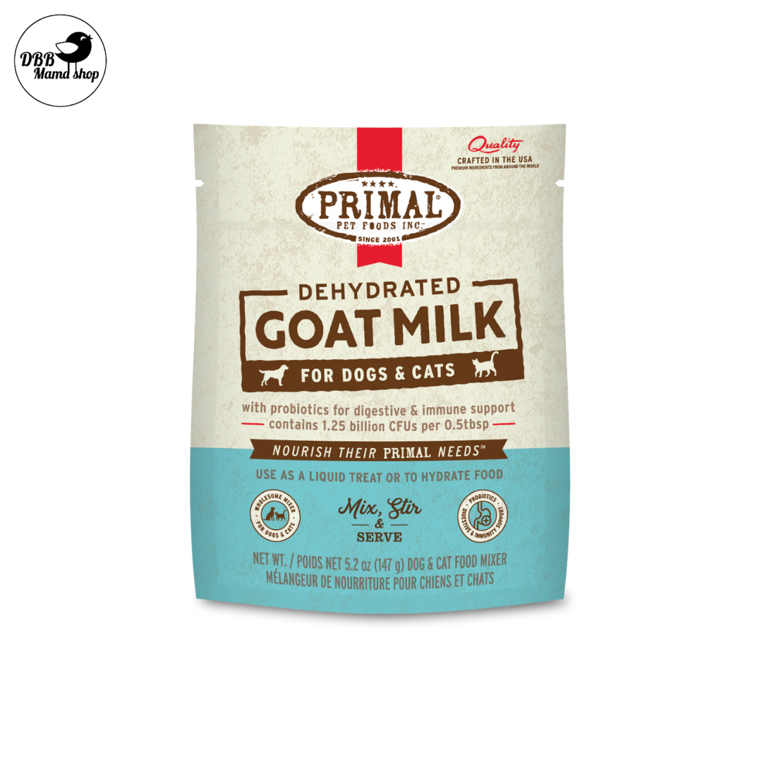 Primal Dehydrated Goat Milk with Probiotics for Dogs & Cats | Digestive, Immune Health, Hydration