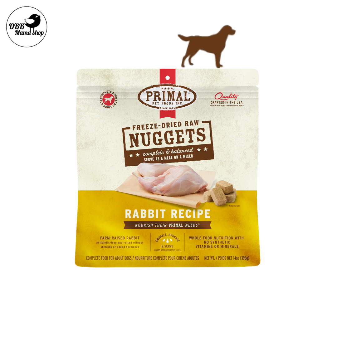 Primal Freeze Dried Raw Nuggets Dog Food 14oz Grain Free, Organic Fruits & Vegetables, Whole Foods Nutrition