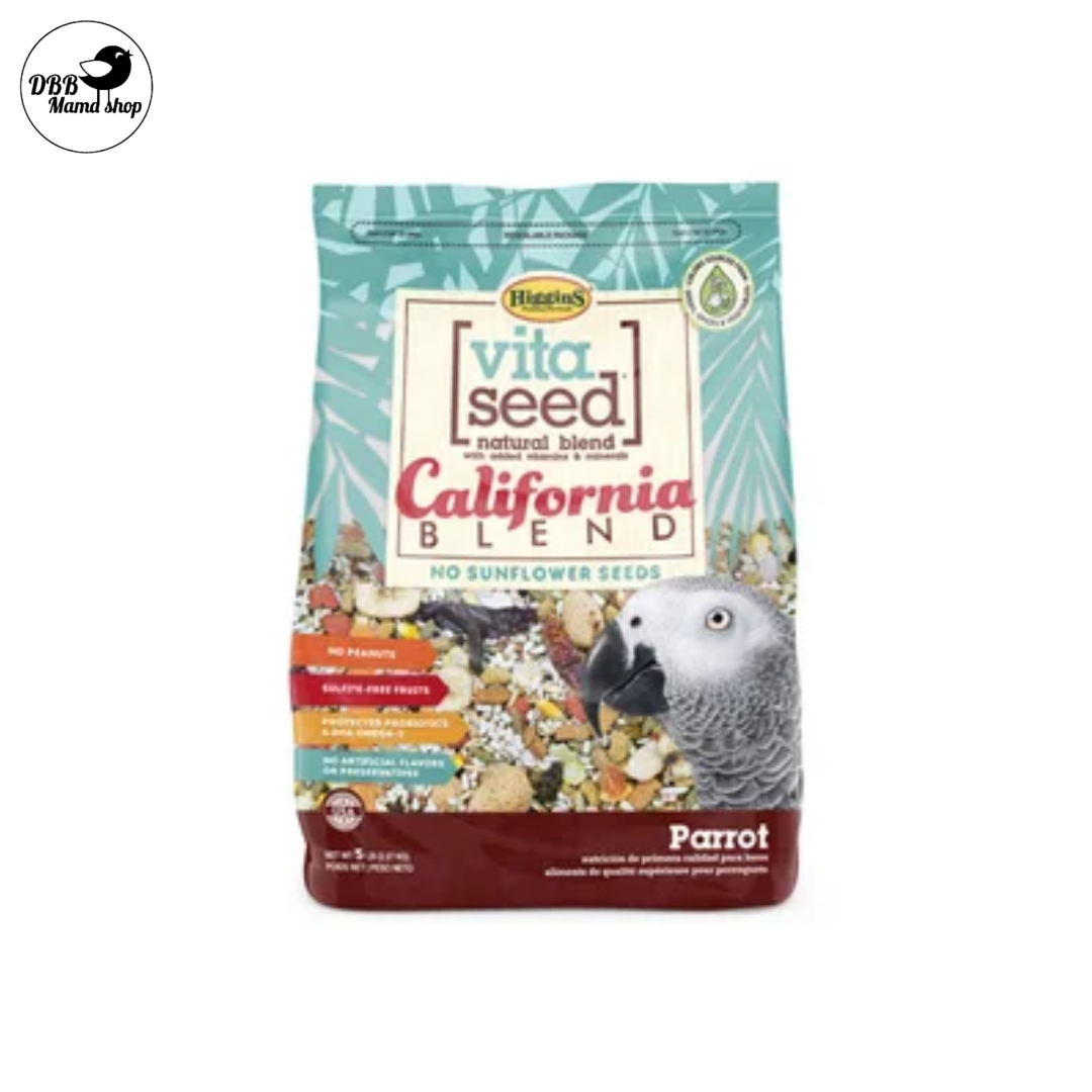 Higgins Vita Seeds California Blend Bird Food Parakeet Conure Cockatiel Parrot 2.5lb / 3/b / 5lb