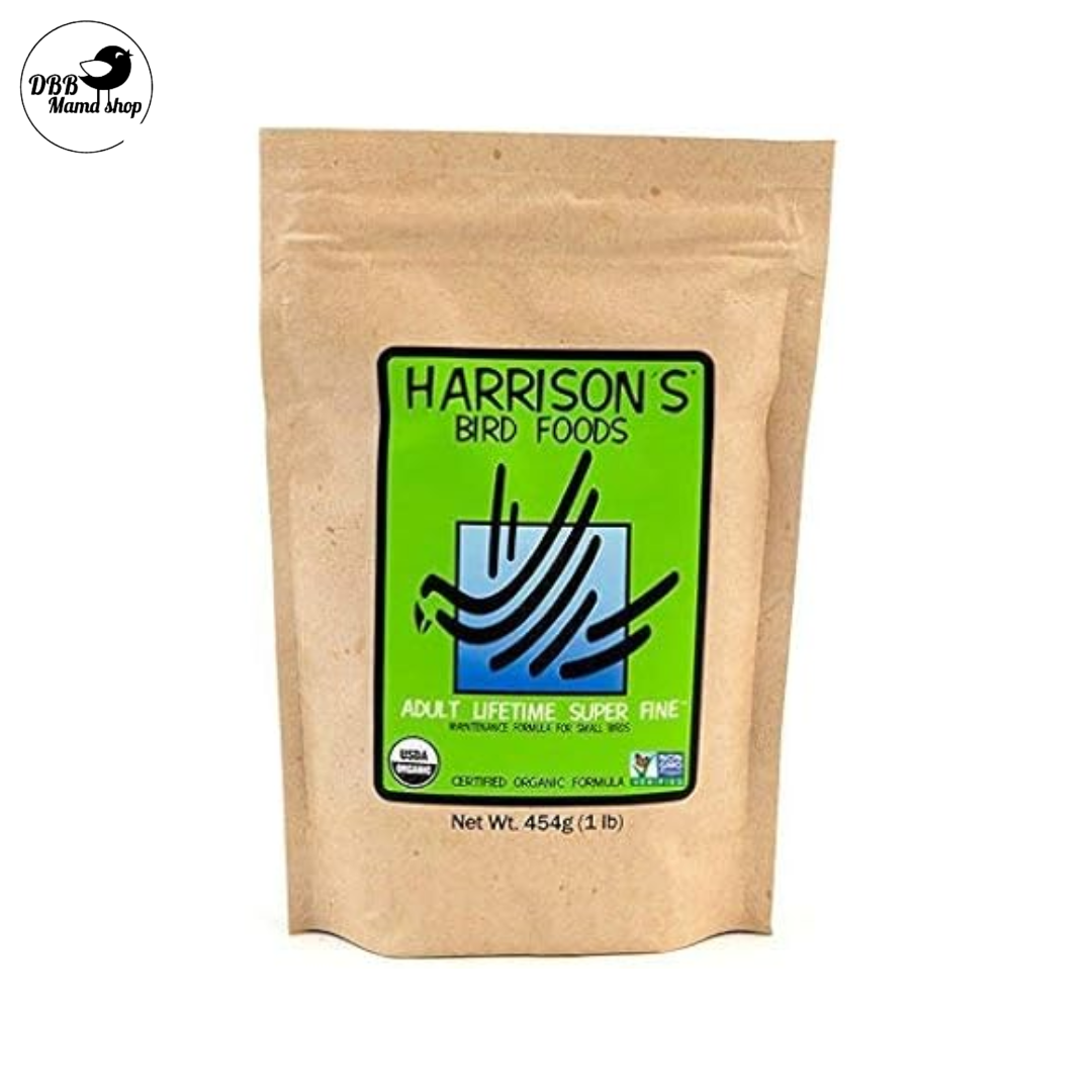 Harrison's Organic Bird Food Adult Lifetime Super Fine / Fine / Coarse / Pepper Coarse Bird Food 1lb / 5lb