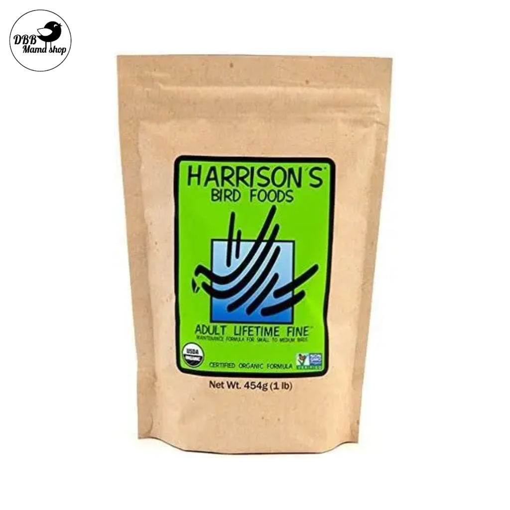 Harrison's Organic Bird Food Adult Lifetime Super Fine / Fine / Coarse / Pepper Coarse Bird Food 1lb / 5lb