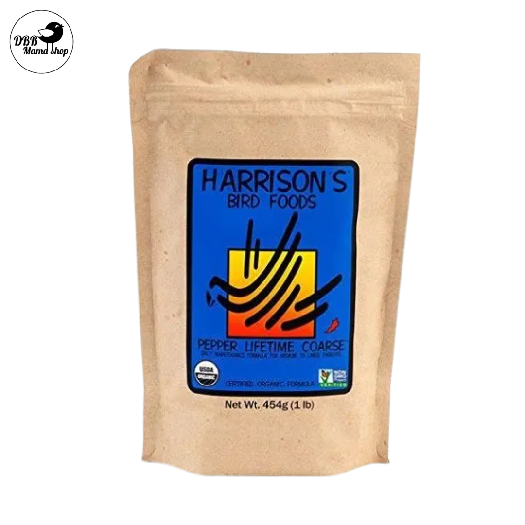 Harrison's Organic Bird Food Adult Lifetime Super Fine / Fine / Coarse / Pepper Coarse Bird Food 1lb / 5lb