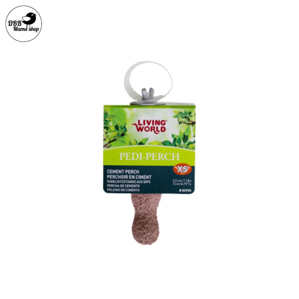[ Random Colour ] Living World Pedi-Perch – Cement Bird Perch (XS / S / M / L) For Parrot Birds