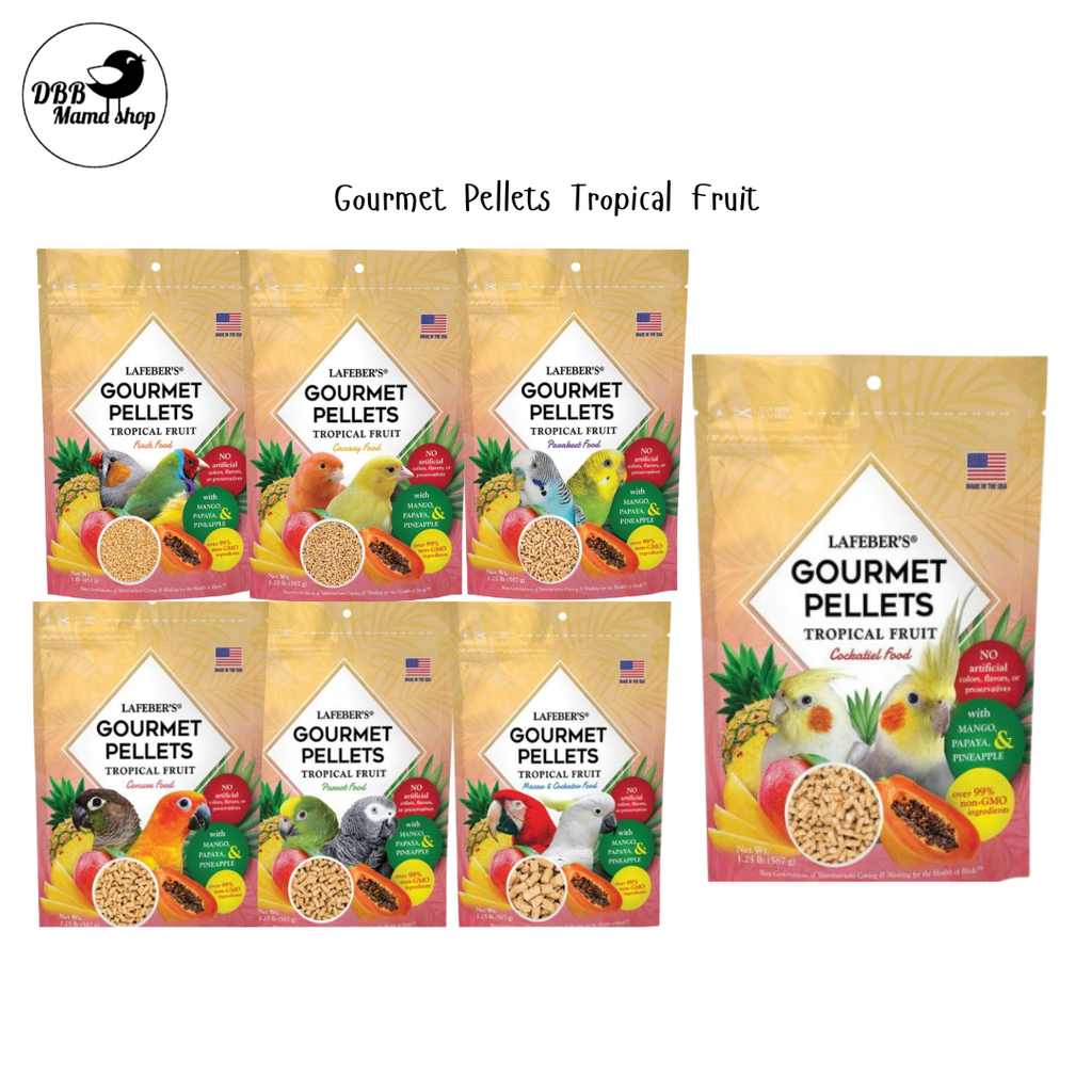 Lafeber Gourmet Pellet Tropical Fruit 1.25lb Finch Canary Parakeet Conure Cockatiel Parrot Macaw Cockatoo Bird Food