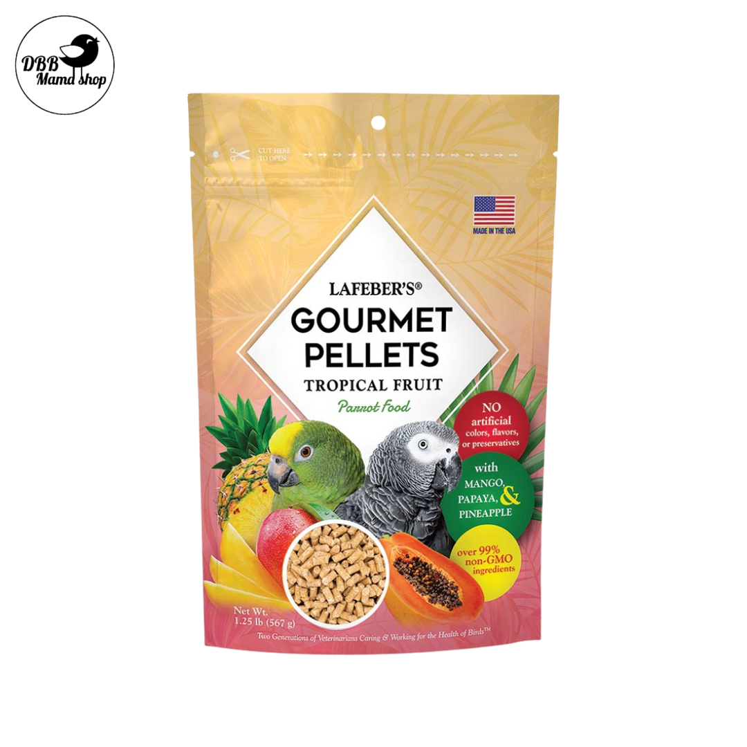 Lafeber Gourmet Pellet Tropical Fruit 1.25lb Finch Canary Parakeet Conure Cockatiel Parrot Macaw Cockatoo Bird Food