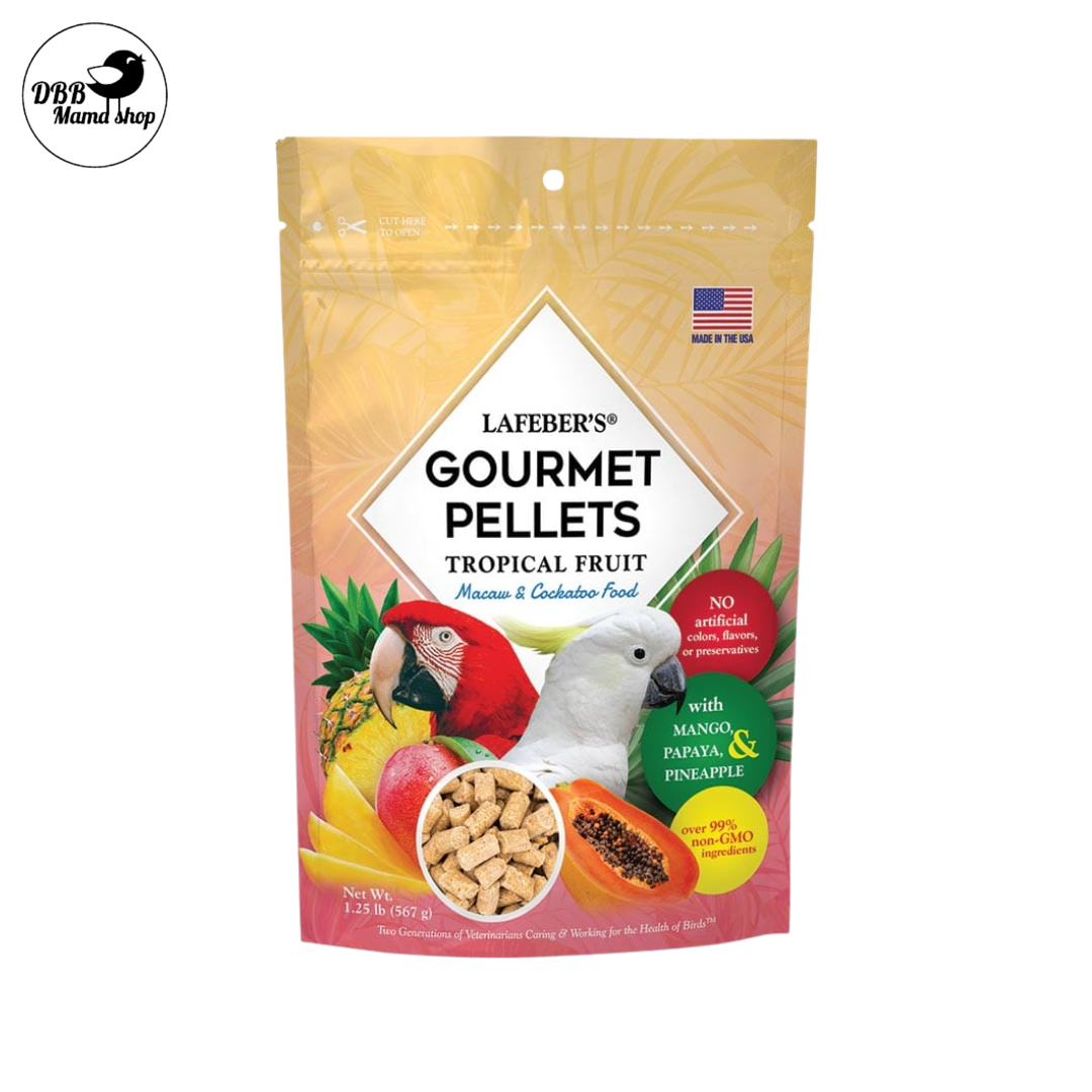 Lafeber Gourmet Pellet Tropical Fruit 1.25lb Finch Canary Parakeet Conure Cockatiel Parrot Macaw Cockatoo Bird Food