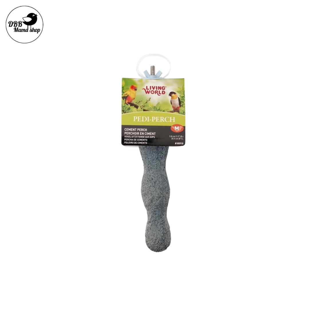 [ Random Colour ] Living World Pedi-Perch – Cement Bird Perch (XS / S / M / L) For Parrot Birds