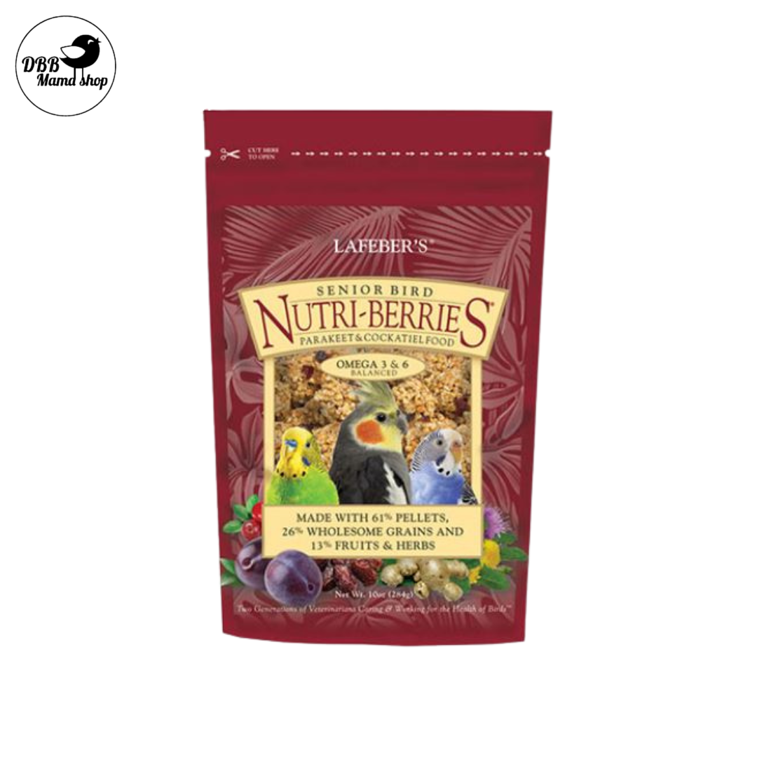 Lafeber Senior Bird Nutri-Berries Small Birds / Parrot / Macaw & Cockatoo 10oz Parrot Bird Food Treats