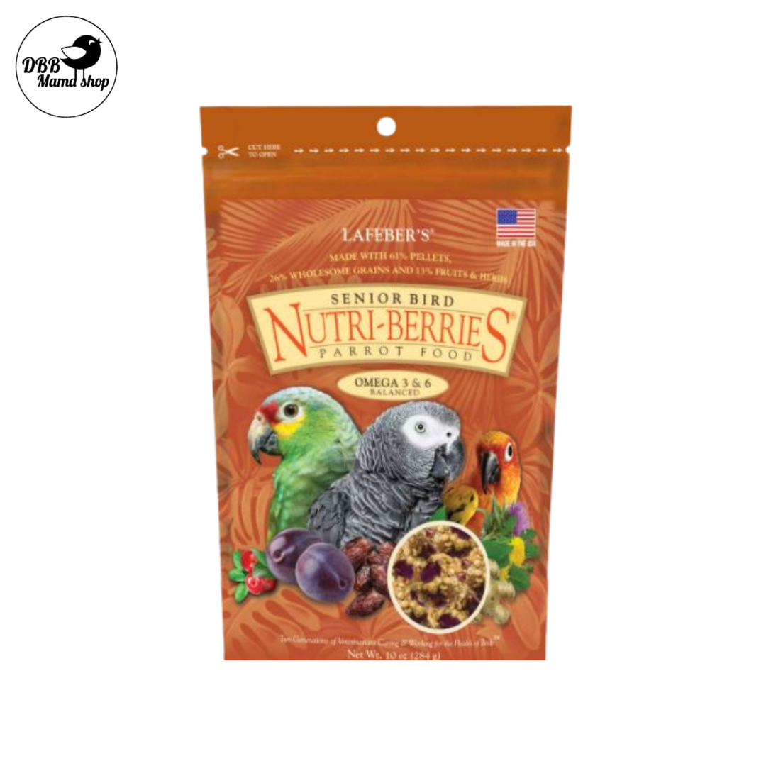 Lafeber Senior Bird Nutri-Berries Small Birds / Parrot / Macaw & Cockatoo 10oz Parrot Bird Food Treats