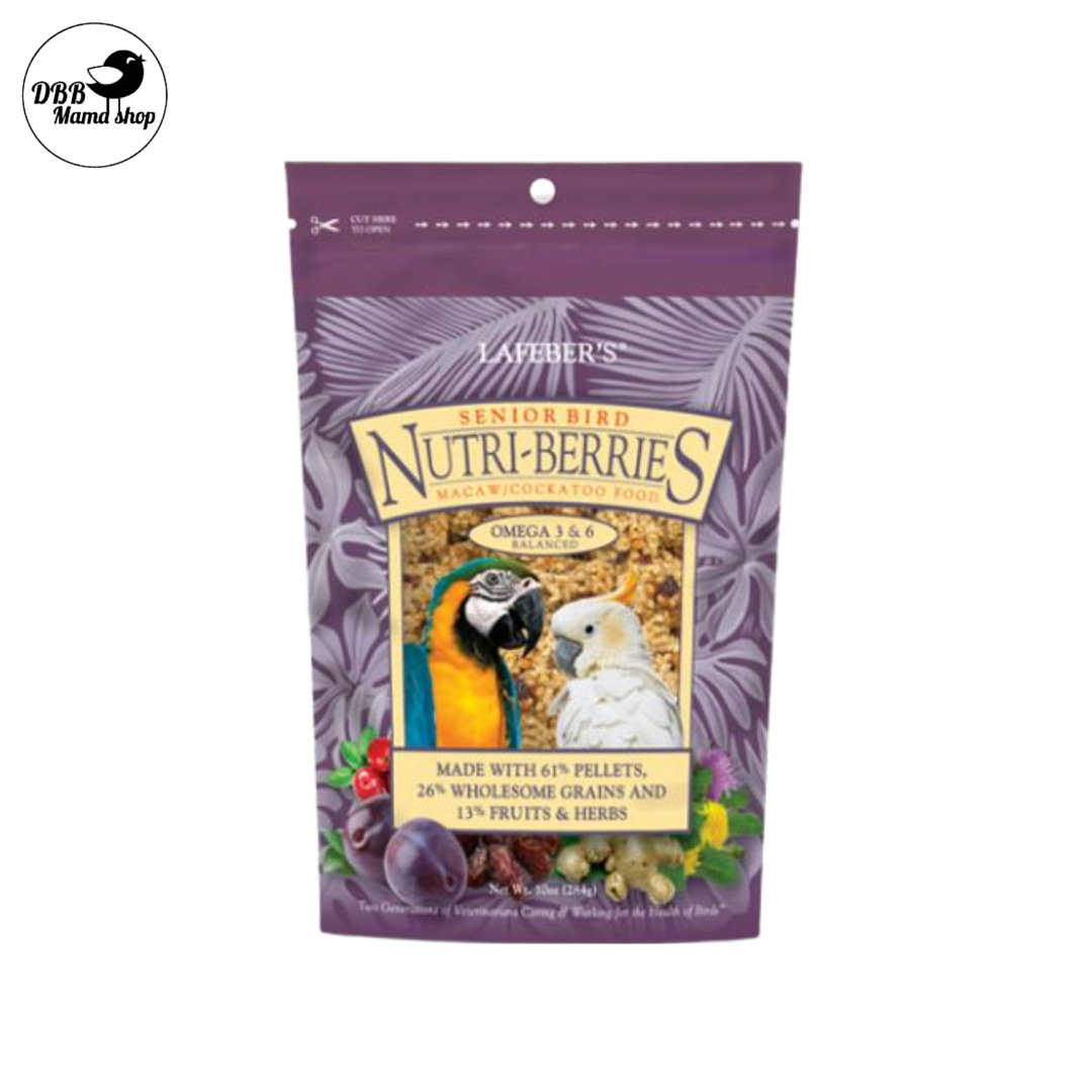 Lafeber Senior Bird Nutri-Berries Small Birds / Parrot / Macaw & Cockatoo 10oz Parrot Bird Food Treats