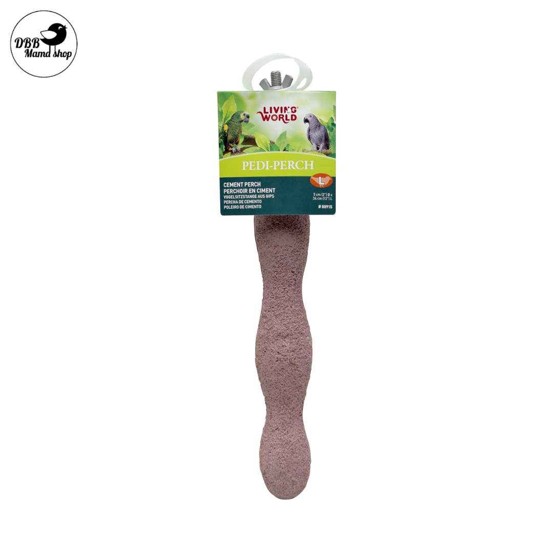 [ Random Colour ] Living World Pedi-Perch – Cement Bird Perch (XS / S / M / L) For Parrot Birds