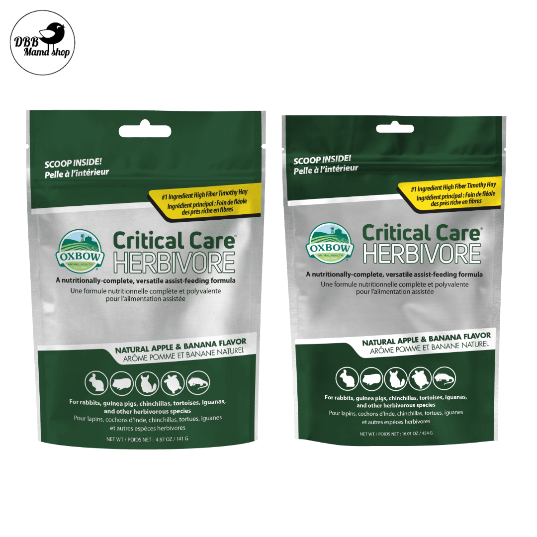 Critical Care Herbivore Apple Banana | High Fiber Recovery Food for Rabbits, Guinea Pigs & Small Pets