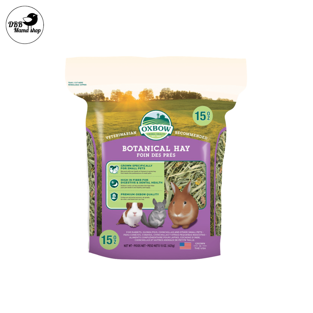 [15oz] Oxbow Hay | Orchard Grass / Alfalfa / Organic Meadow | High Fiber Daily Hay for Rabbits, Guinea Pigs & Chinchillas