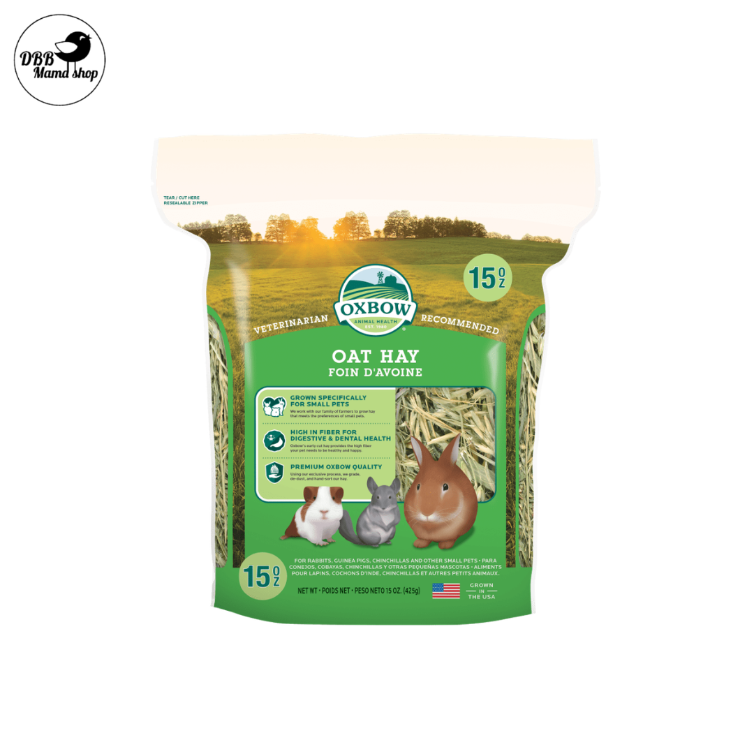 [15oz] Oxbow Hay | Orchard Grass / Alfalfa / Organic Meadow | High Fiber Daily Hay for Rabbits, Guinea Pigs & Chinchillas