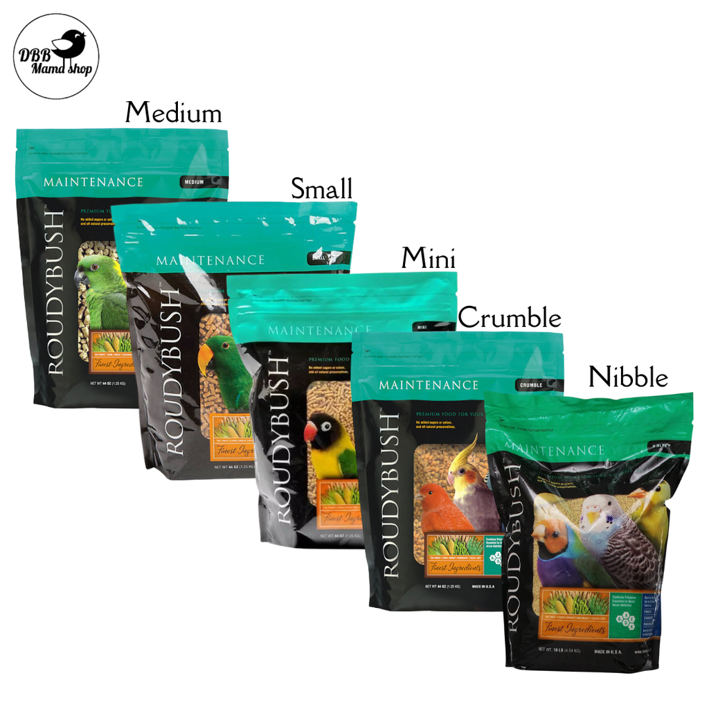 Roudybush Daily Maintenance Diet Nibble / Crumble / Mini / Small / Medium 44oz Bird Food
