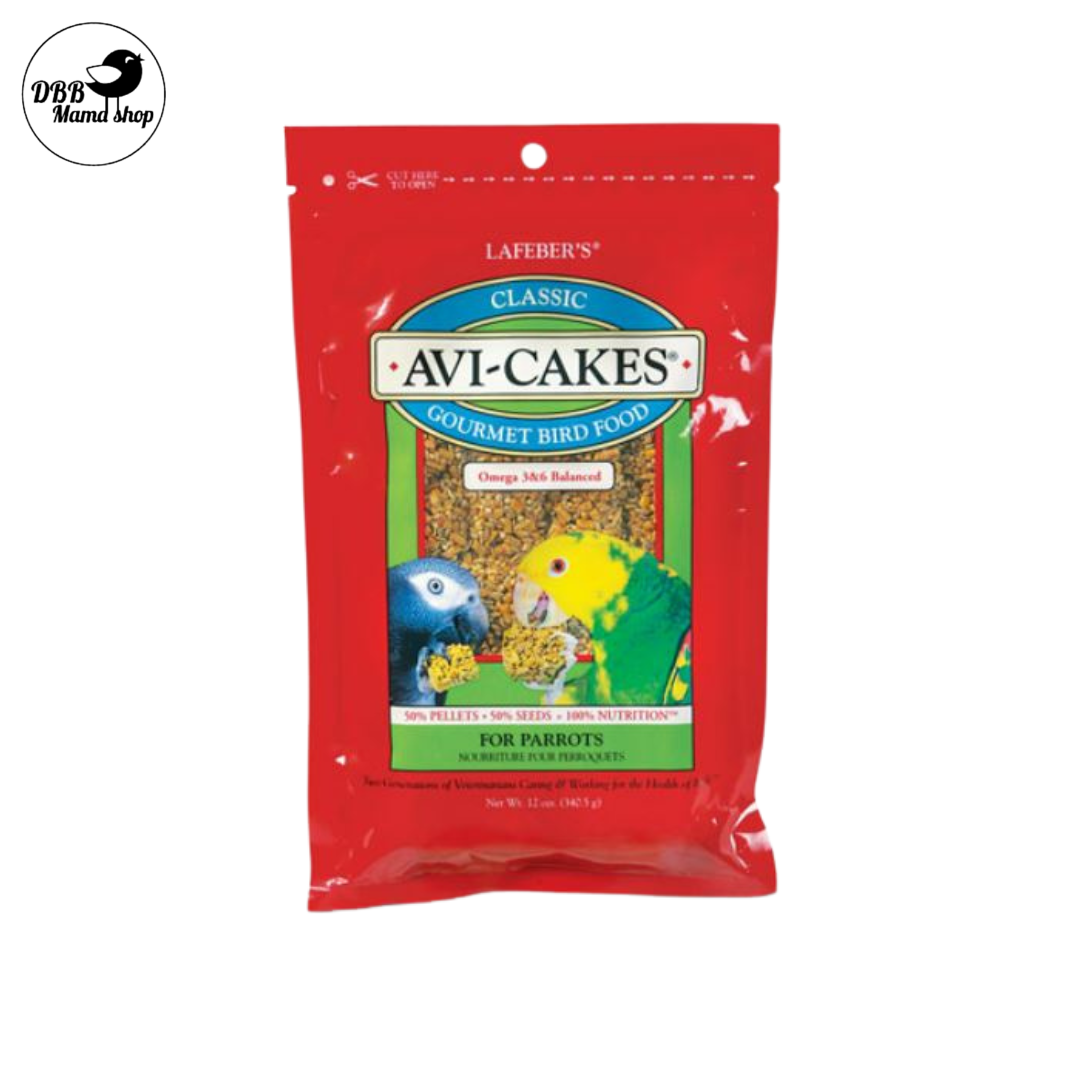 Lafeber Classic Avi-Cakes Small Birds 8oz / Parrots 12oz/ Macaws & Cockatoo 16oz Bird Treats