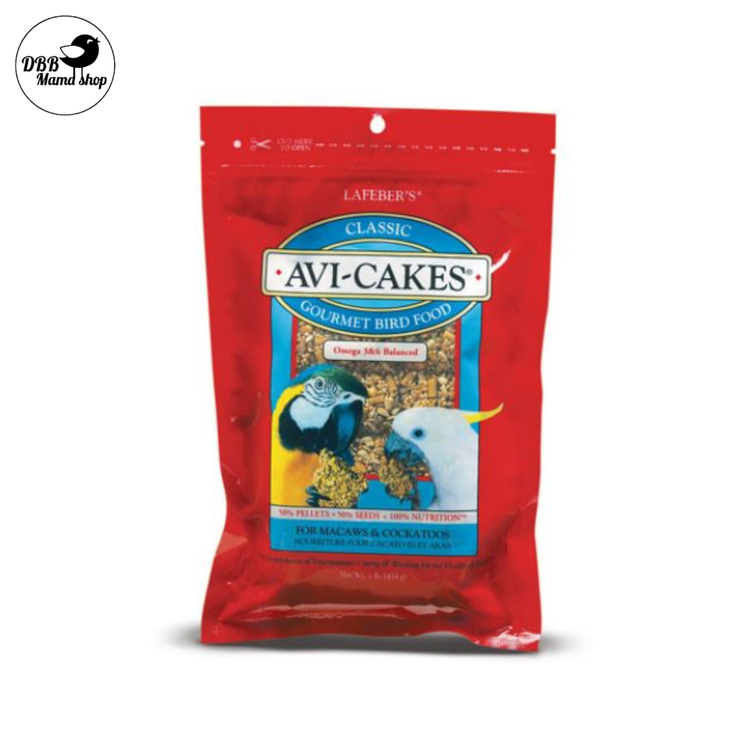 Lafeber Classic Avi-Cakes Small Birds 8oz / Parrots 12oz/ Macaws & Cockatoo 16oz Bird Treats