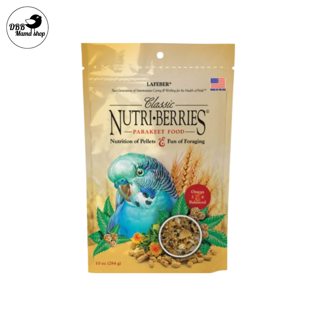 Lafeber Classic Nutri-Berries 10oz Parrot Bird Food Budgie Conure Cockatiel Parrot Macaw Cockatoo