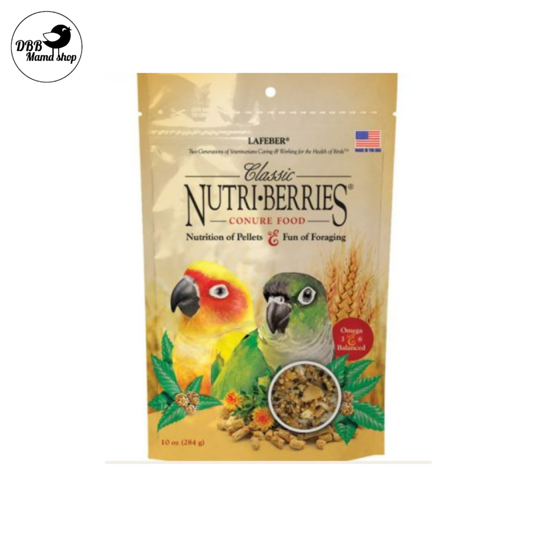 Lafeber Classic Nutri-Berries 10oz Parrot Bird Food Budgie Conure Cockatiel Parrot Macaw Cockatoo