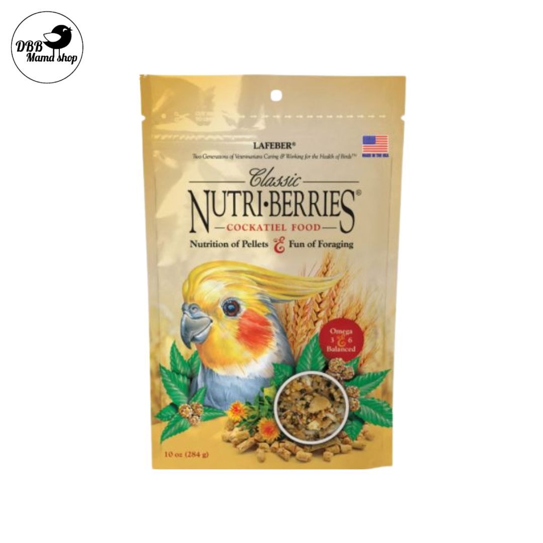 Lafeber Classic Nutri-Berries 10oz Parrot Bird Food Budgie Conure Cockatiel Parrot Macaw Cockatoo