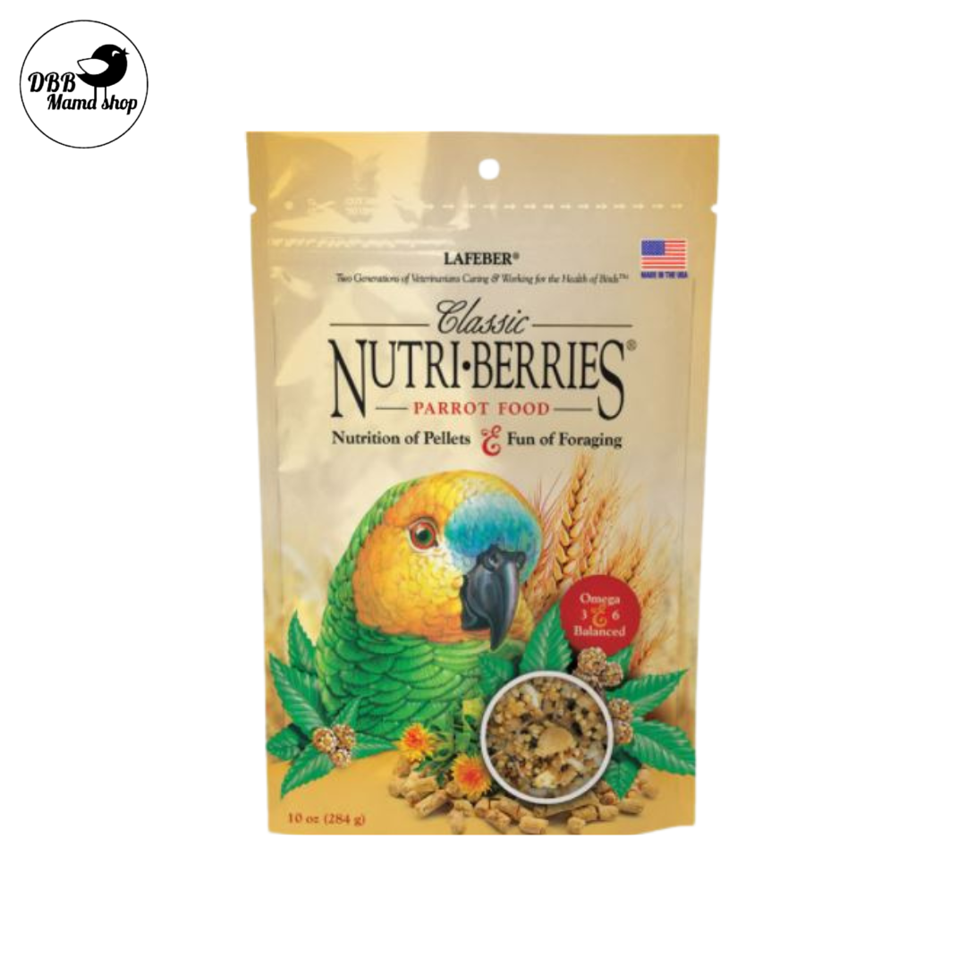 Lafeber Classic Nutri-Berries 10oz Parrot Bird Food Budgie Conure Cockatiel Parrot Macaw Cockatoo