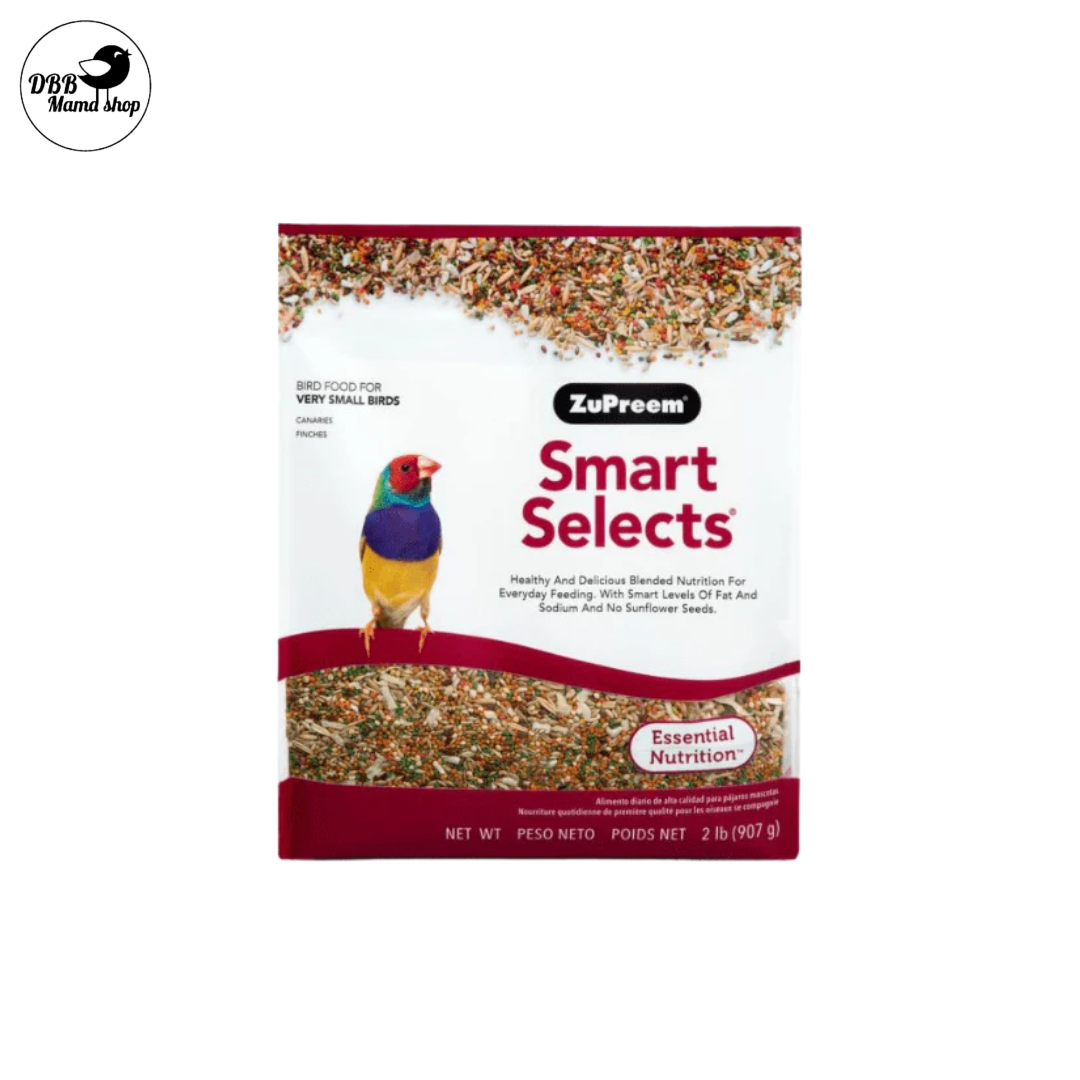 ZuPreem Smart Selects Bird Food for Medium Birds – Cockatiel, Lovebird, Conure, Quaker (2lb/ 2.5lb /4lb)